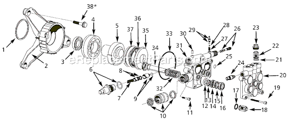 Campbell Hausfeld PM255000SJ Pressure Washer Pump Page A Diagram
