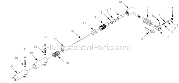 Campbell Hausfeld SA158200AV (2003.11) Pistol Grip Needle Scaler Page A Diagram