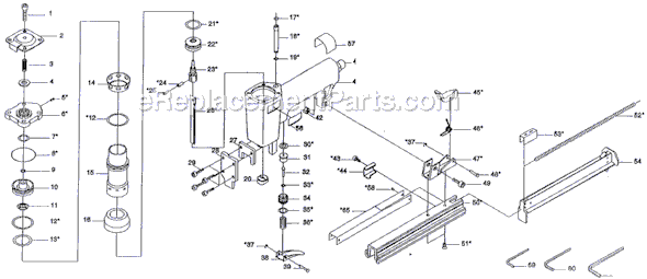 Campbell Hausfeld SN162H (1995.03) 3/8 in. Crown Fine Wire Stapler Page A Diagram