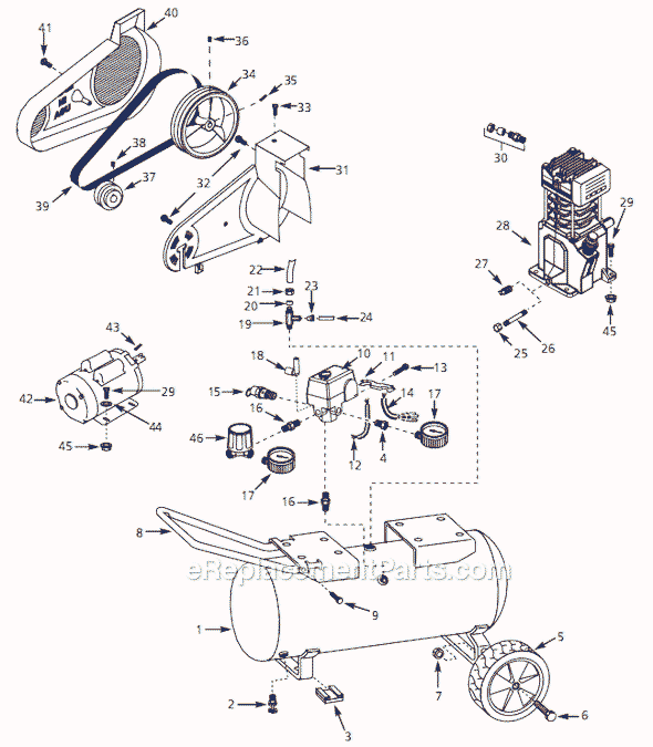 Campbell Hausfeld VS500502 (2000) Portable Air Compressors Page A Diagram