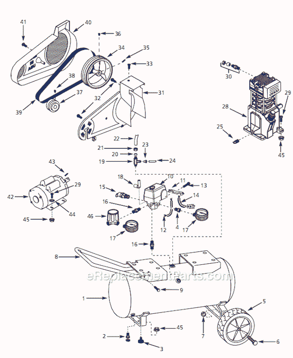 Campbell Hausfeld VX811104 (2000) Portable Air Compressors Page A Diagram