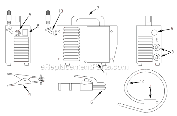Campbell Hausfeld WS2100 Arcitech Inverter Technology Arc Welder Page A Diagram