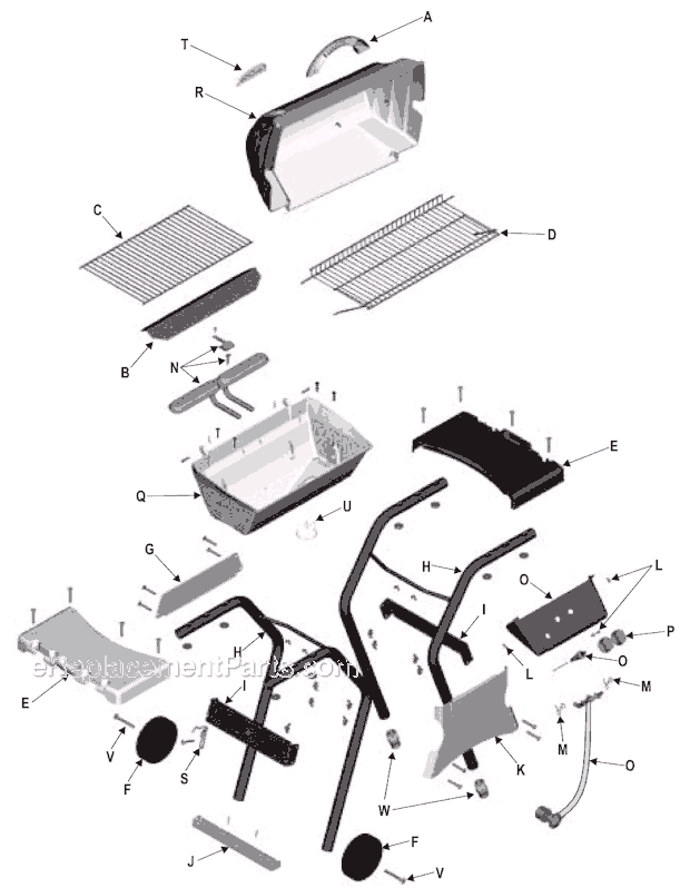 Char-Broil 461642004 Quickset Grill Page A Diagram