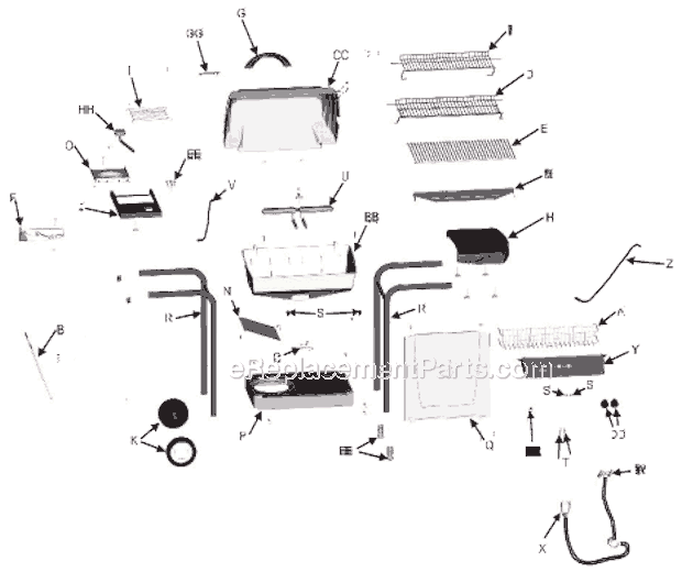 Char-Broil 461740405 Performance Series Grill Page A Diagram
