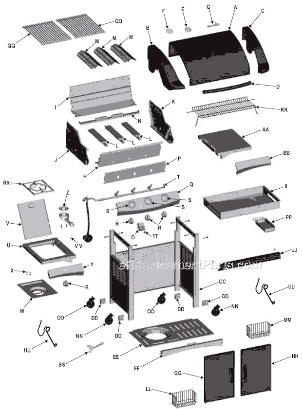 Char-Broil 463243904 Terrace Series Grill Page A Diagram
