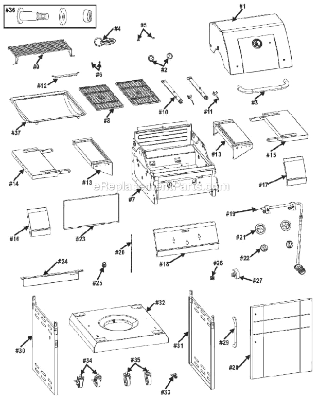 Char-Broil 463251414 Gas BBQ Page A Diagram