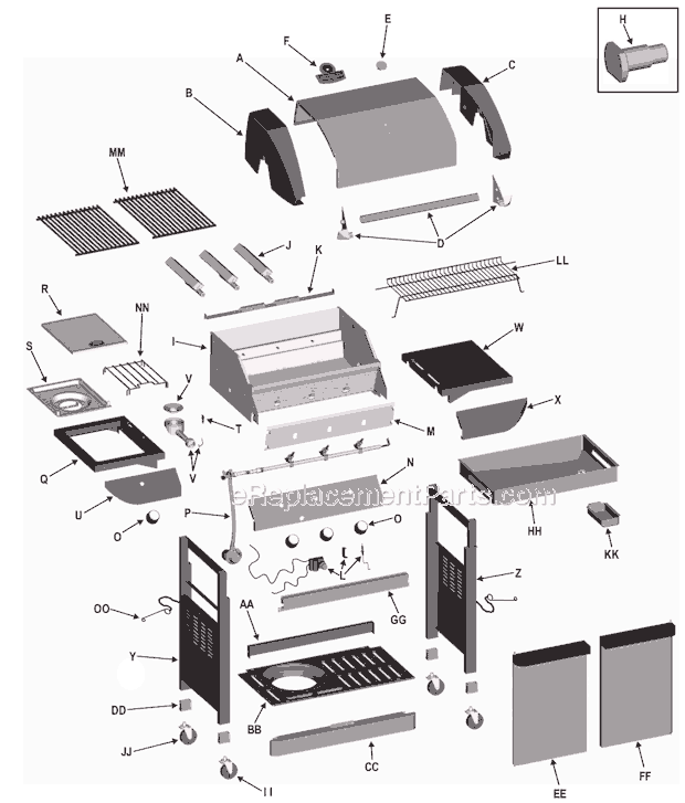 Char-Broil 463251505 Commercial Series Grill Page A Diagram
