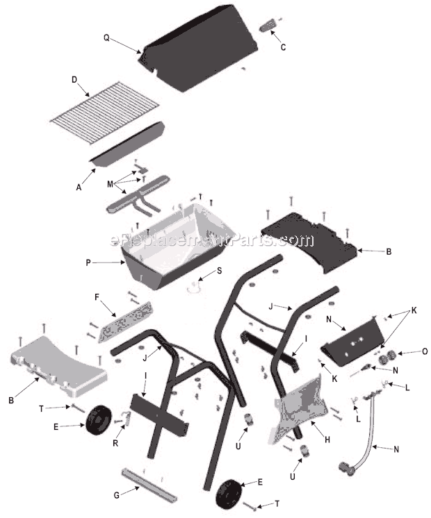 Char-Broil 463541404 Quickset Grill Page A Diagram