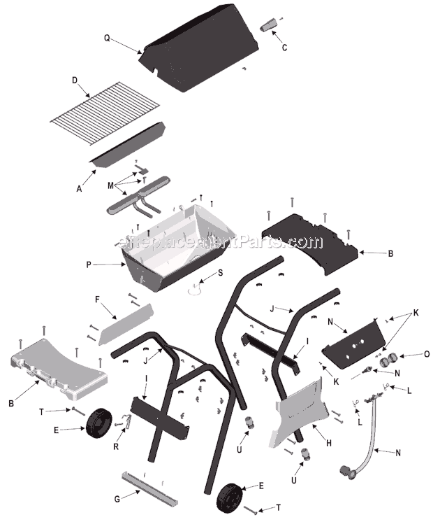 Char-Broil 463550505 Quickset Grill Page A Diagram