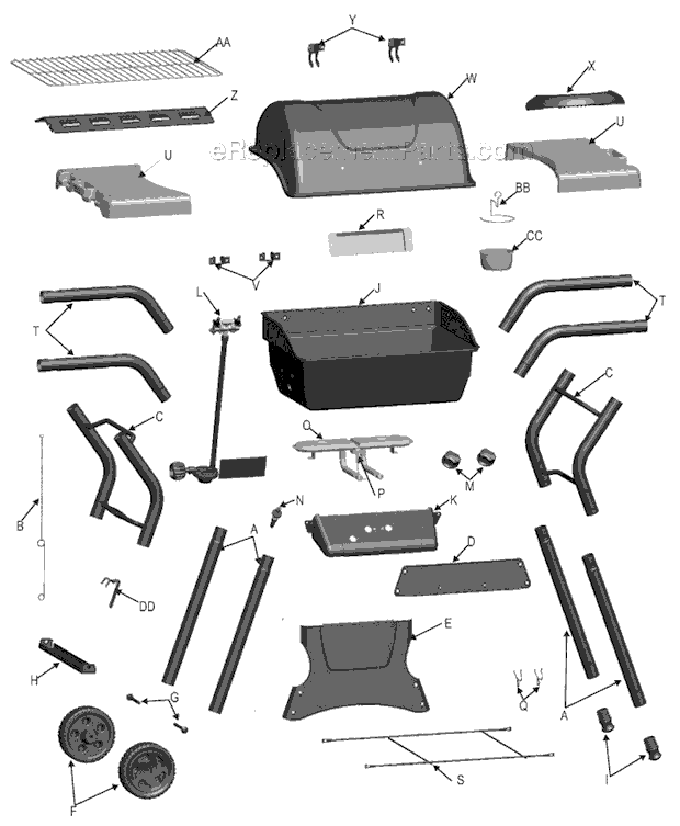 Char-Broil 463611809 2 Burner Sears Gas Grill Page A Diagram