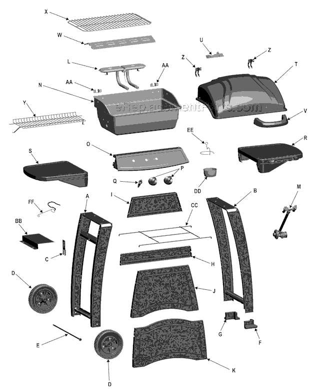 Char-Broil 463620207 Gas Grill Page A Diagram