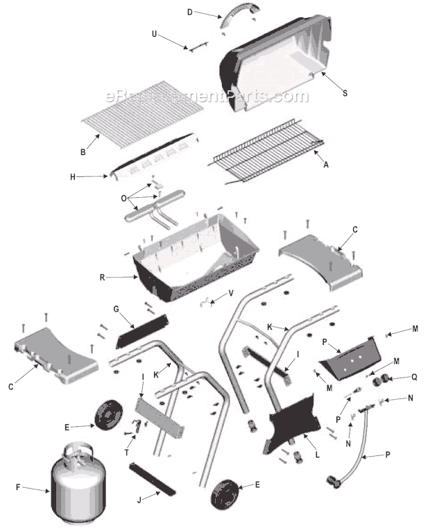 Char-Broil 463731803 (2002-2003) Gas Grill Page A Diagram