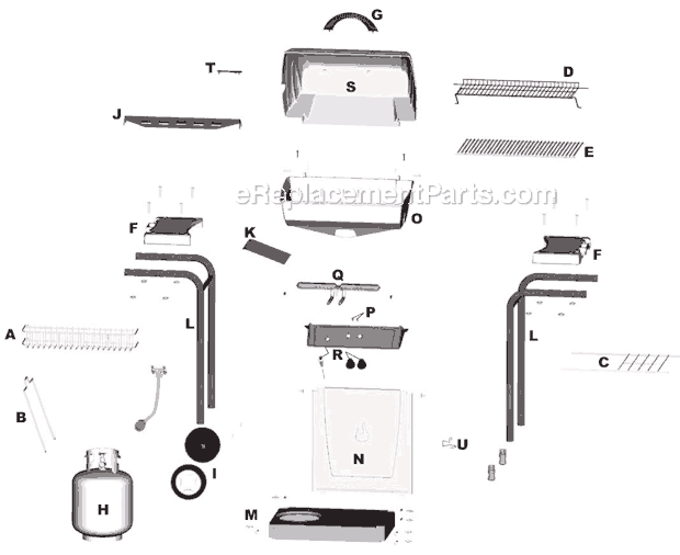 Char-Broil 463734303 (2002-2003) Gas Grill Page A Diagram