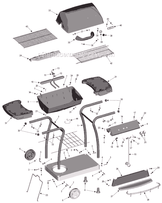 Char-Broil 463742304 Quickset Grill Page A Diagram