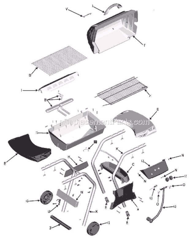Char-Broil 463750506 Quickset Grill Page A Diagram