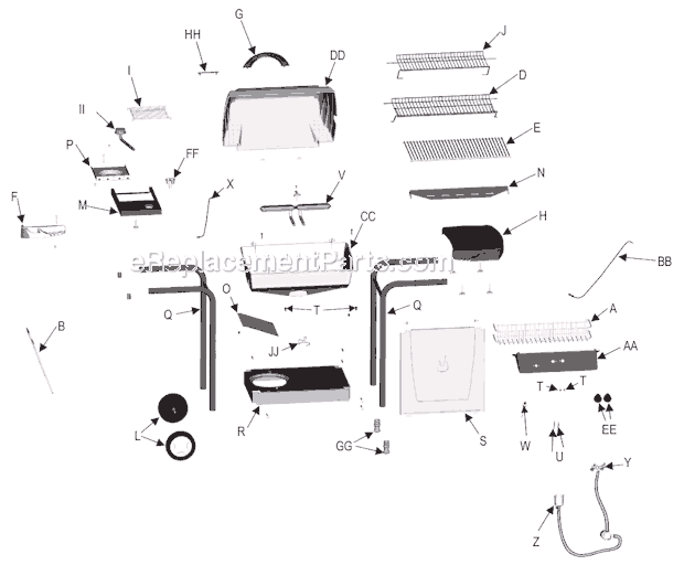 Char-Broil 463751005 Quickset Traditional Grill Page A Diagram