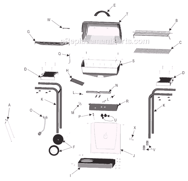 Char-Broil 463751305 Quickset Traditional Grill Page A Diagram