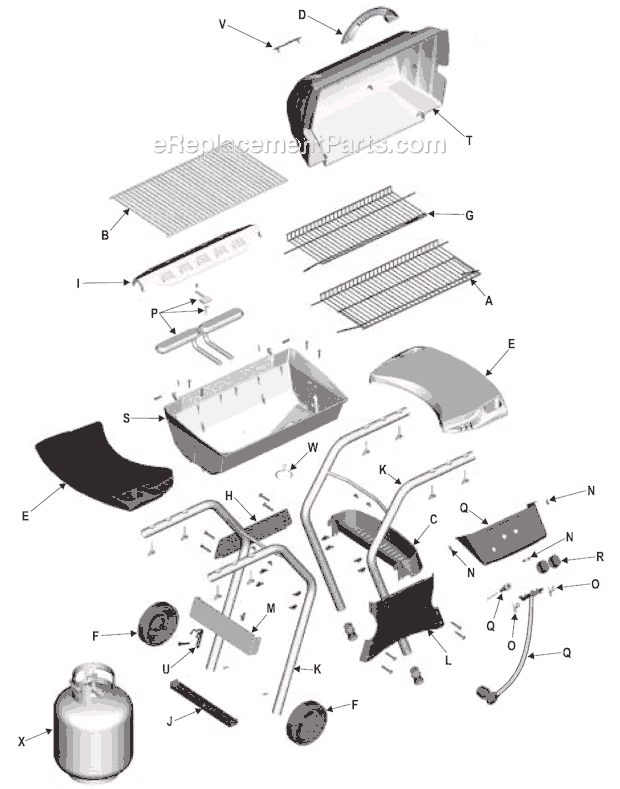 Char-Broil 463811903 Gas Grill Page A Diagram