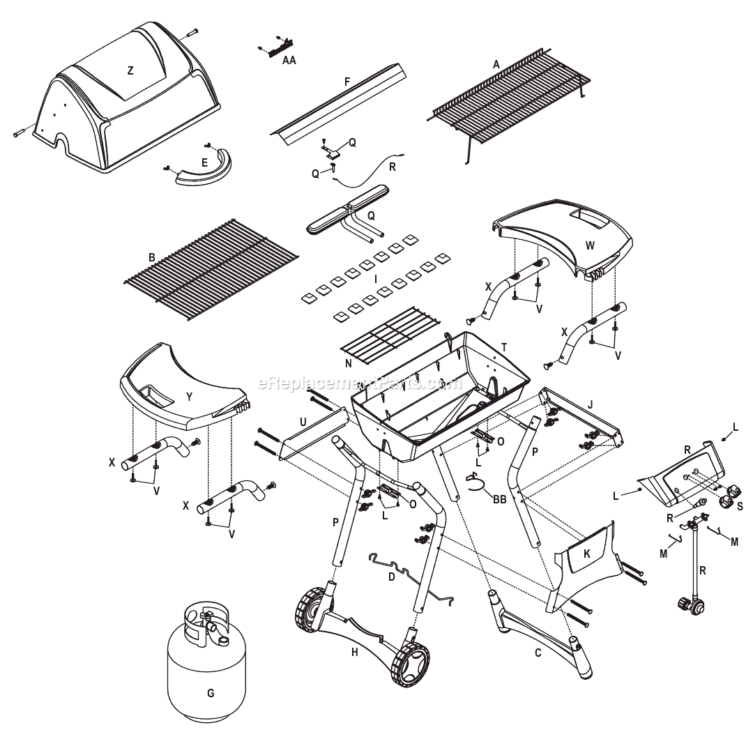 Char-Broil 4638119 Gas Grill Page A Diagram