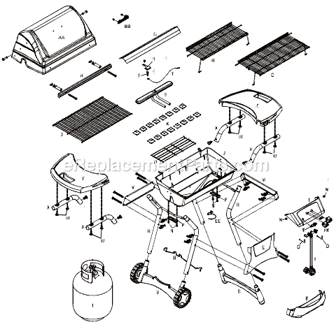 Char-Broil 4638215 Gas Grill Page A Diagram