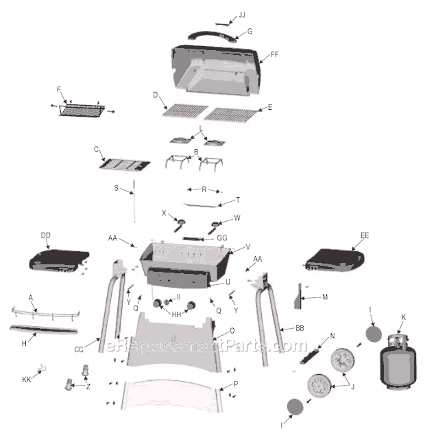 Char-Broil 4638240 Gas Grill Page A Diagram