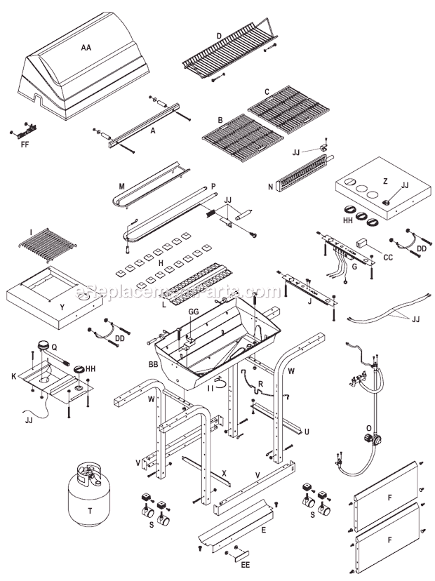 Char-Broil 4638278 Gas Grill Page A Diagram