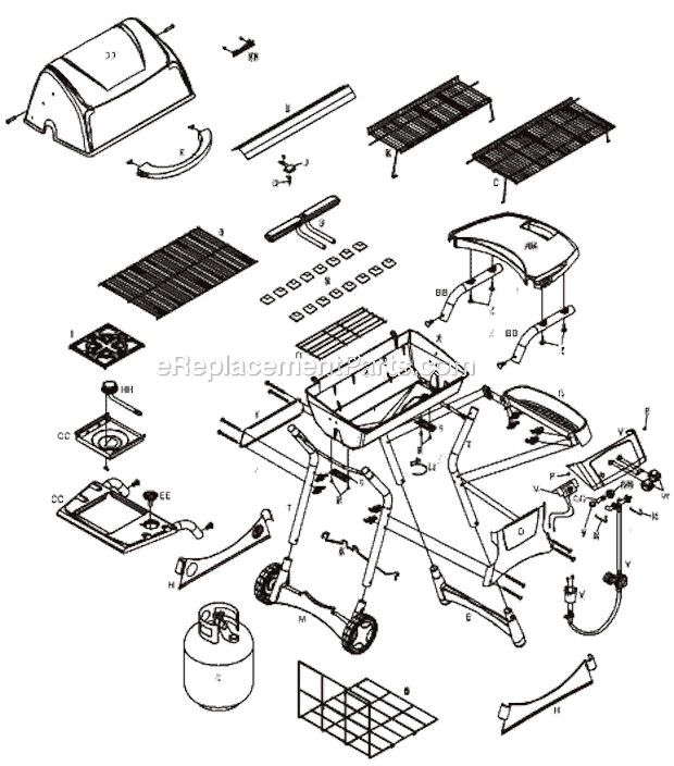 Char-Broil 4638294 Gas Grill Page A Diagram