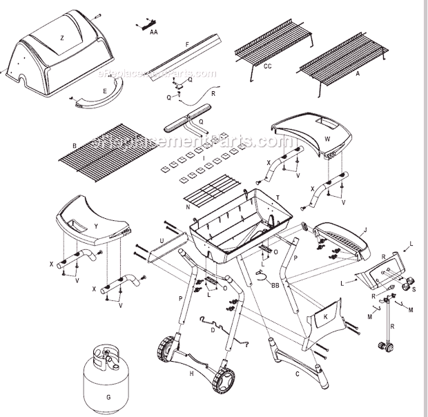Char-Broil 463831402 Gas Grill Page A Diagram