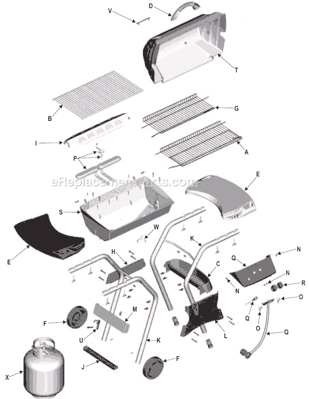 Char-Broil 463831503 Gas Grill Page A Diagram