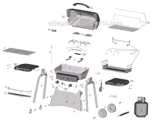 Char-Broil 463832303 Gas Grill Page A Diagram