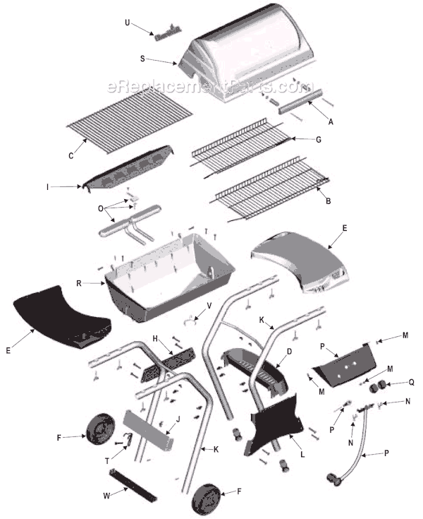 Char-Broil 463834203 Gas Grill Page A Diagram