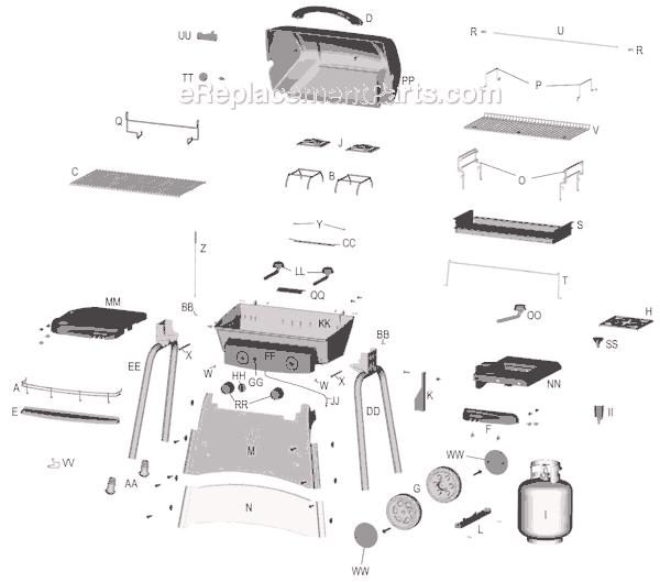 Char-Broil 463838403 Gas Grill Page A Diagram