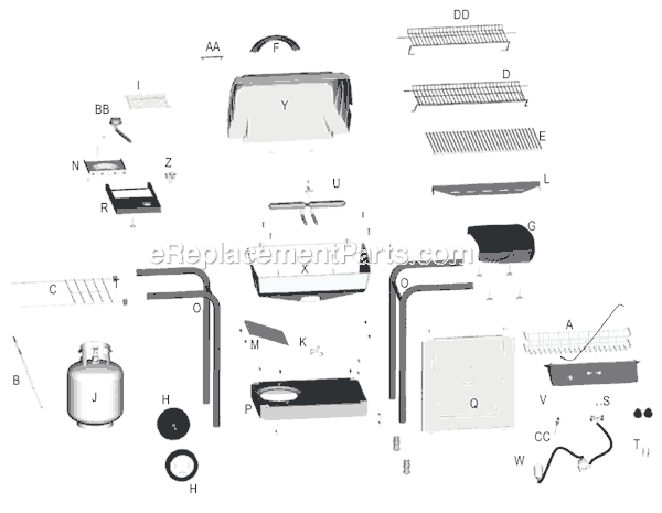 Char-Broil 463839203 Gas Grill Page A Diagram