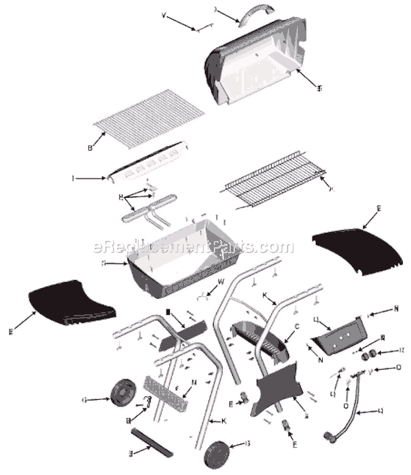 Char-Broil 463861906 Quickset Grill Page A Diagram