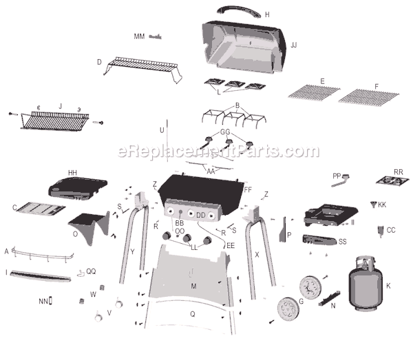 Char-Broil 463928403 Gas Grill Page A Diagram