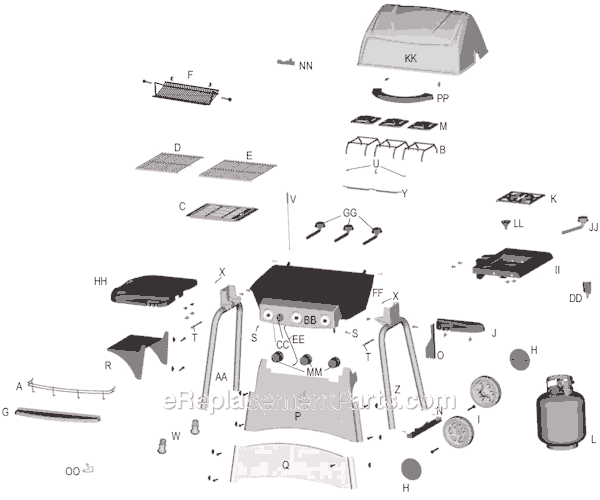 Char-Broil 463938003 Gas Grill Page A Diagram