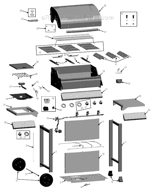 Char-Broil 464321507 Grill Page A Diagram