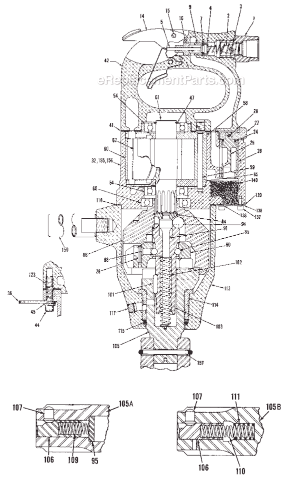 Chicago Pneumatic CP0610 PALEL (T018042) 1" Impact Wrench Page A Diagram