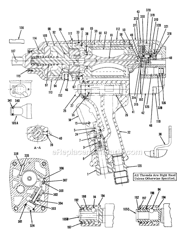 Chicago Pneumatic CP6041 TEBAS (T021955) Torque-Controlled Impact Wrench Page A Diagram