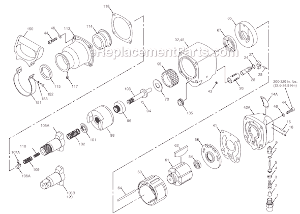 Chicago Pneumatic CP6120 PASED (T018841) 1-1/2" Impact Wrench Page A Diagram
