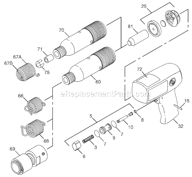 Chicago Pneumatic CP711 (T023756) Air Hammer Page A Diagram