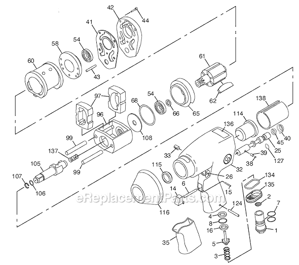Chicago Pneumatic CP749-2 (T024673) 1/2" Impact Wrench Page A Diagram