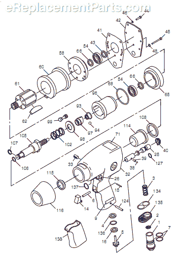 Chicago Pneumatic CP772H-6 (T024757) 3/4" Impact Wrench Page A Diagram