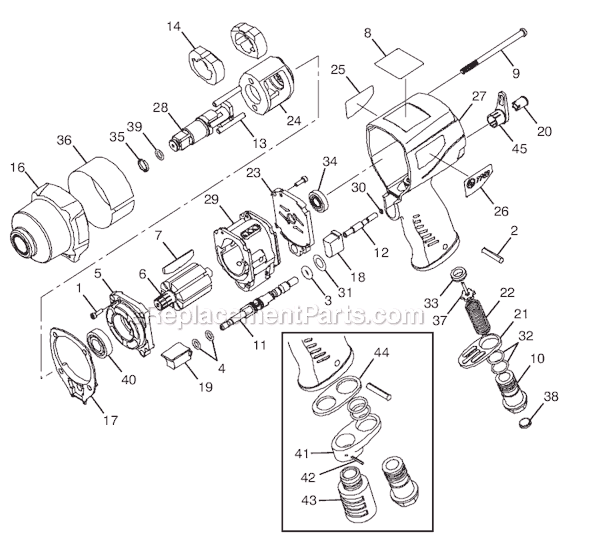 Chicago Pneumatic CP7740-2 (8941077402) 1/2" Impact Wrench Page A Diagram