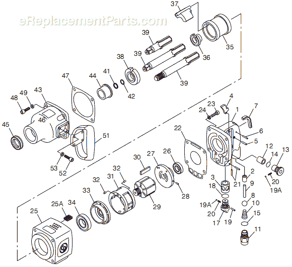 Chicago Pneumatic CP7775SP-6 (8941077751) 5-Spline 1" Impact Wrench Page A Diagram