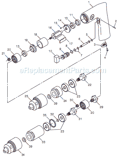 Chicago Pneumatic CP785H (T024134) 1/2" Drill Page A Diagram