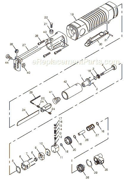 Chicago Pneumatic CP7901 (8941079010) Reciprocating Saw Page A Diagram