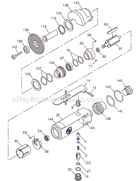 Chicago Pneumatic CP861 (T022039) High Speed Cutter Page A Diagram