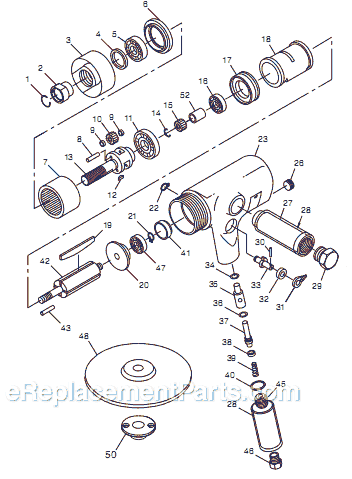 Chicago Pneumatic CP865P (T020492) 8" Vertical Polisher Page A Diagram