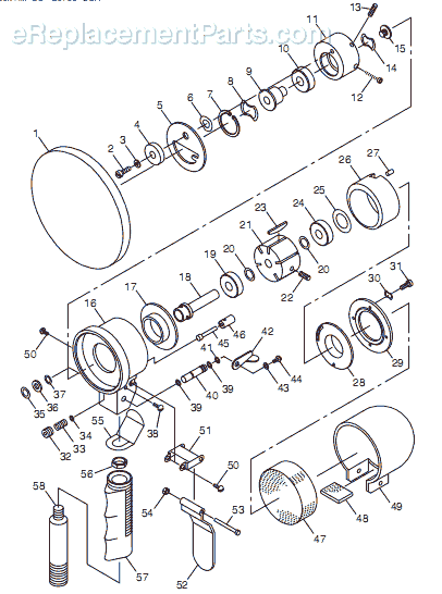 Chicago Pneumatic CP870 (T023990) 6" Dual Action Sander Page A Diagram